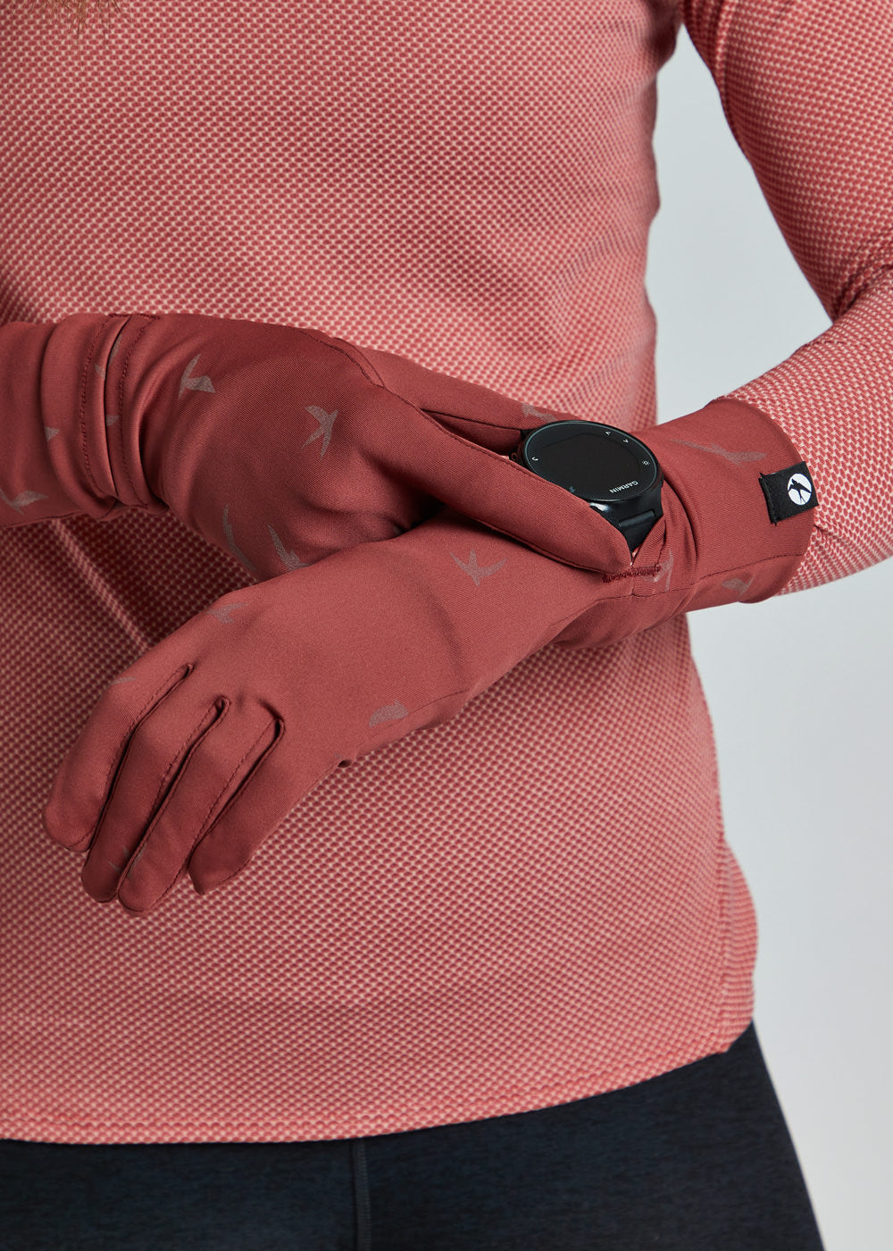 Oiselle Firecracker Watch Window Gloves