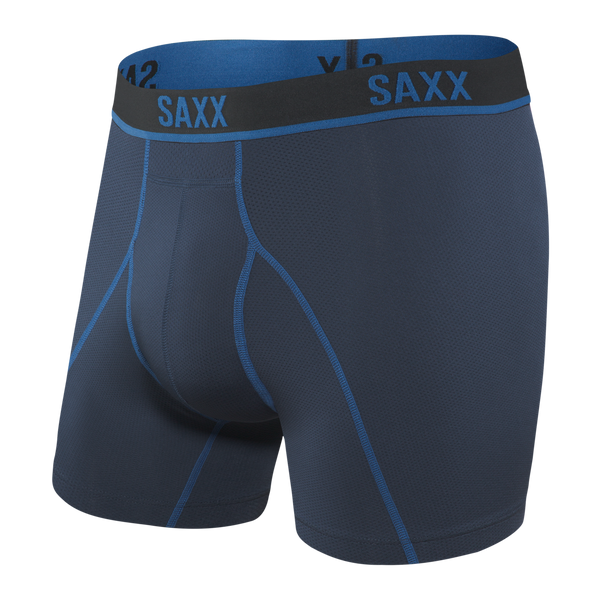 Saxx Mens Kinetic Performance Boxers Underwear Large Black Red 